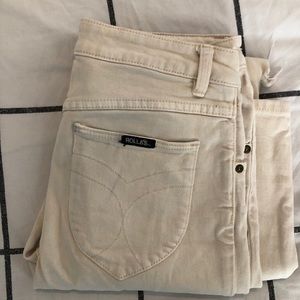 rollas from free people cream jeans